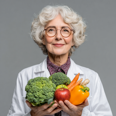 Збалансований раціон літньої людини з різноманітними продуктами